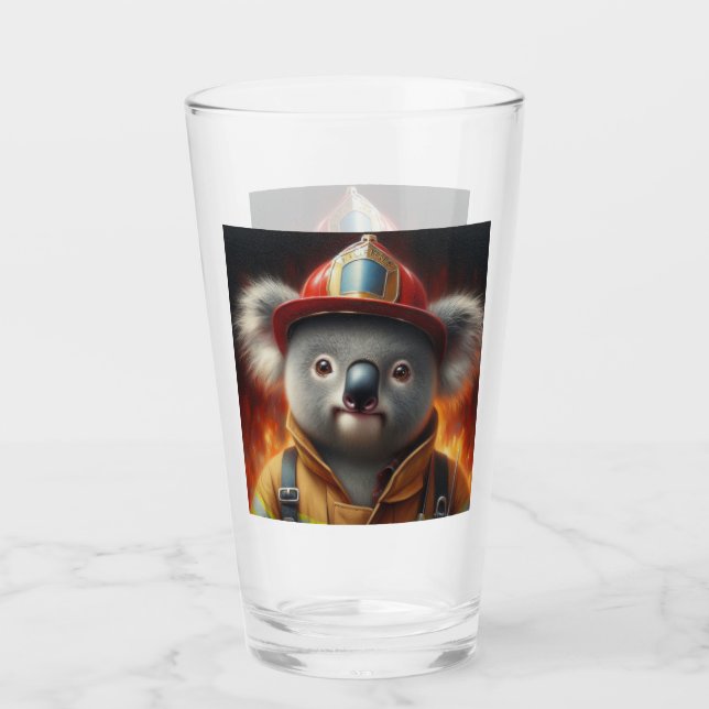 Koala Firefighter Glaskopp (Framsida)