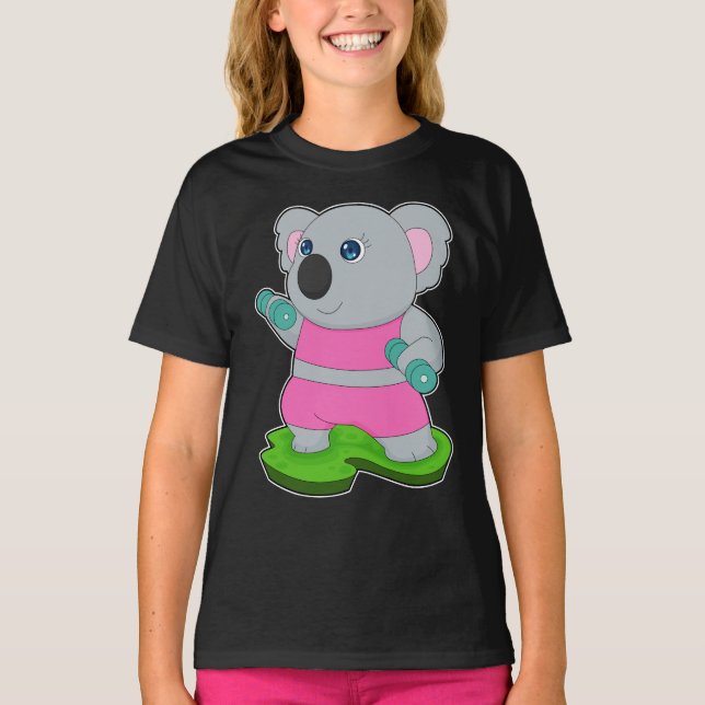 Koala Fitness Dumbbell T Shirt (Framsida)