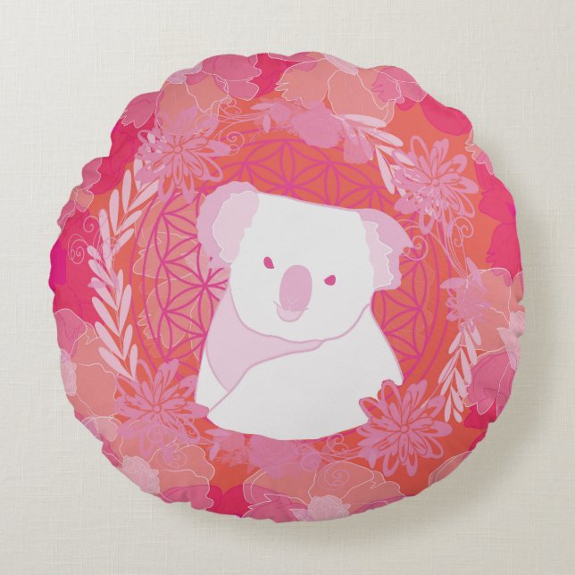 Koala Flower i livet Rund Kudde (Framsidan)