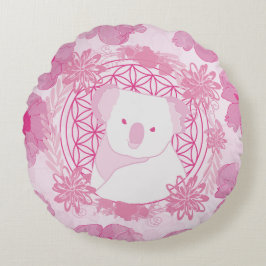 Koala Flower i livet Rund Kudde