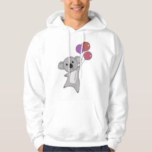 Koala flyger med ballonger, söta djur, barn hoodie