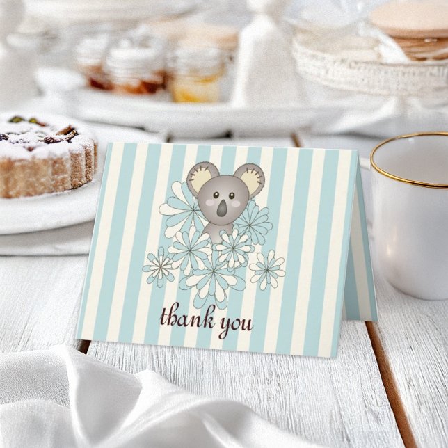 Koala Födelsedag / Baby Boy Förlossning Tacksamhet Tack Kort (Skapare uppladdad)