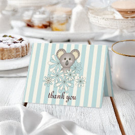 Koala födelsedag / Baby Boy Shower Tacksamhetskort Tack Kort