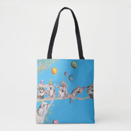 Koala Födelsedagsfest Koalas Cute Girls Tote Bag Tygkasse