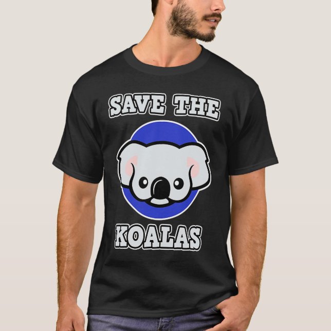 Koala for Men and Women  Save the Koalas T Shirt (Framsida)