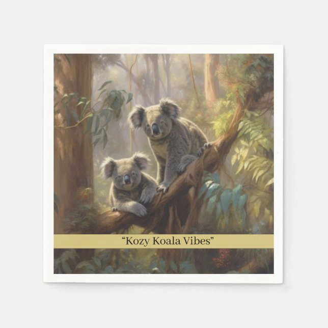 Koala Forest Dreams, anpassningsbar Pappersservett (Framsidan)