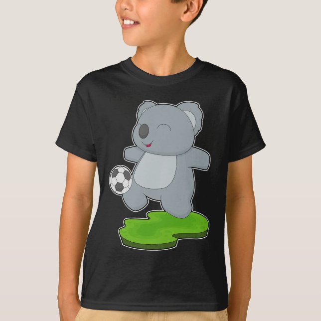 Koala Fotbollsspelare Fotboll T Shirt (Framsida)