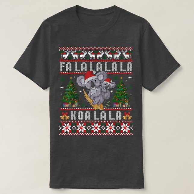 Koala Funny Ugly jul Sweater Gift T Shirt (Design framsida)