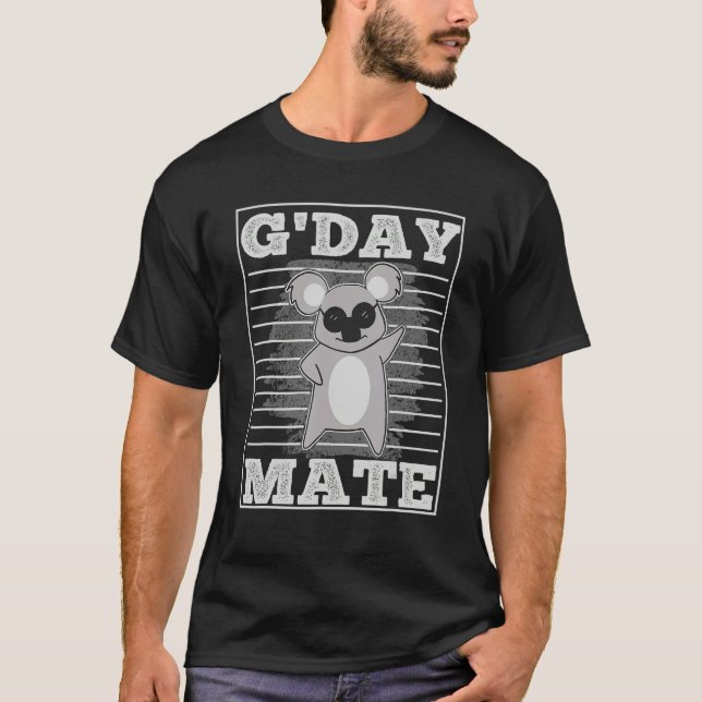 Koala G Day Mate GDay Australian Aussie T Shirt (Framsida)