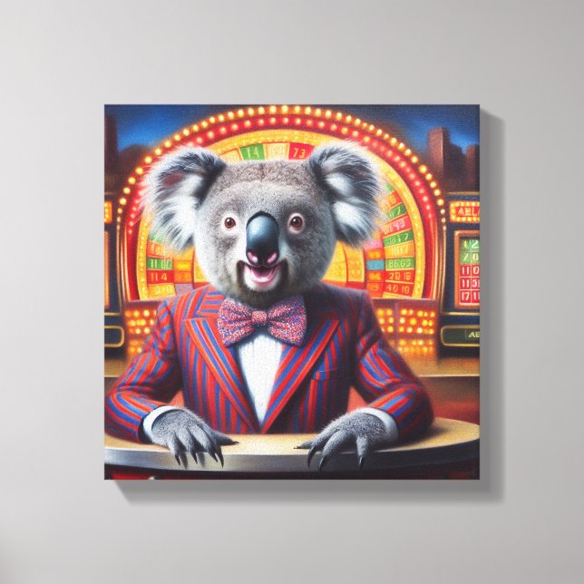 Koala Game Show-värd Canvastryck (Framsida)