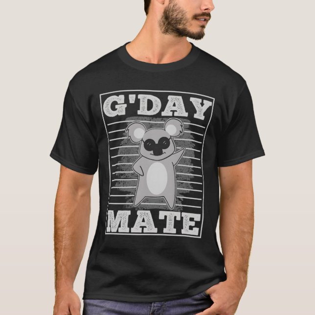 Koala G'Day Kompis G'day Australiensisk Aussie T Shirt (Framsida)