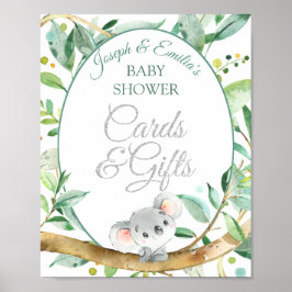 Koala Gender Neutral Baby Shower Cards and Gifts Poster