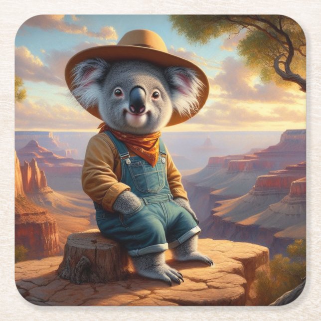 Koala Grand Canyon Underlägg Papper Kvadrat (Framsidan)
