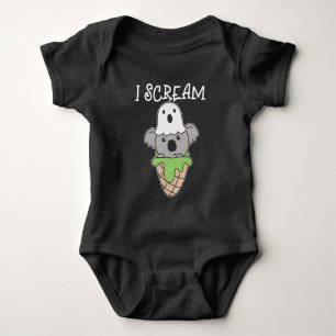 Koala Halloween Ghost I Skräm Ice Cream Pun T Shirt