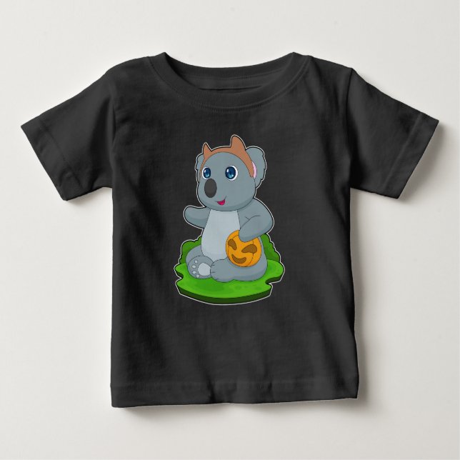 Koala Halloween Pumpkin T Shirt (Framsida)
