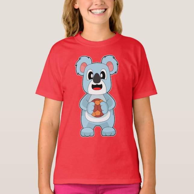 Koala Handball-spelare Handball T Shirt (Framsida)