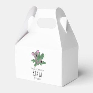 Koala Handritad Djur Grön Födelsedagsfest Presentaskar