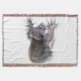 Koala hängde på ryggmärgsburken Australien Animal Filt