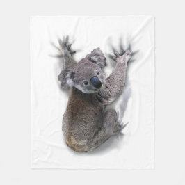 Koala hängde på ryggmärgsburken Australien Animal Fleecefilt