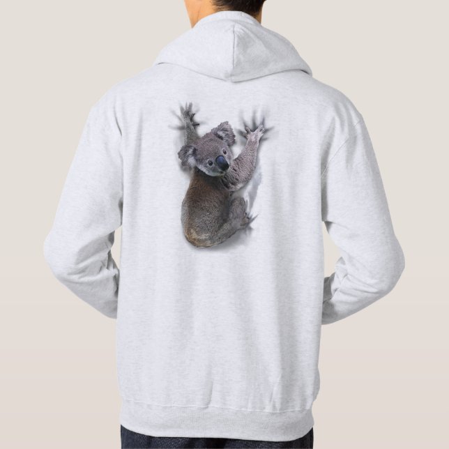 Koala hängde på ryggmärgsburken Australien Animal Hoodie (Baksida)