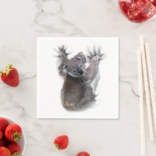 Koala hängde på ryggmärgsburken Australien Animal Pappersservett (Insitu)