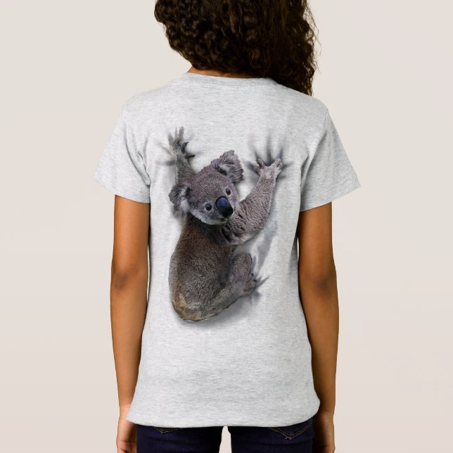 Koala hängde på ryggmärgsburken Australien Animal T Shirt (Baksida)