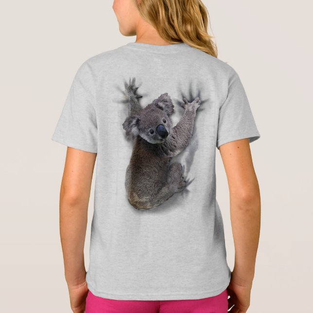 Koala hängde på ryggmärgsburken Australien Animal T Shirt (Baksida)