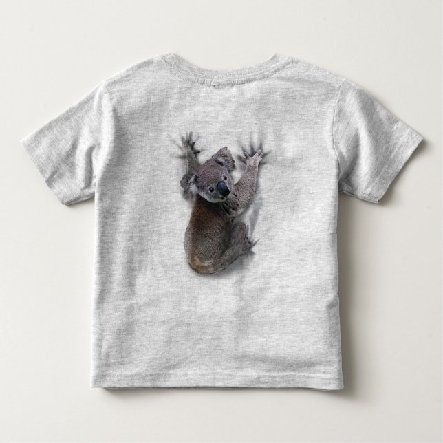 Koala hängde på ryggmärgsburken Australien Animal T Shirt (Baksida)