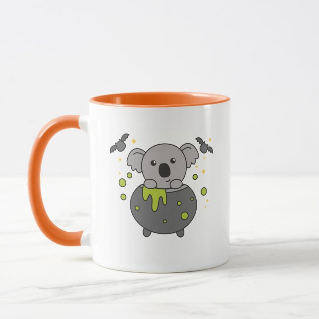 Koala Happy halloween Cauldron Fladdermus Mugg (Vänster)