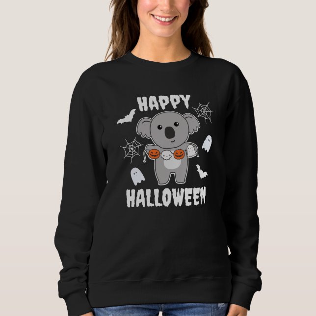 Koala Happy halloween Pumpkin Fladdermus Costume T Shirt (Framsida)
