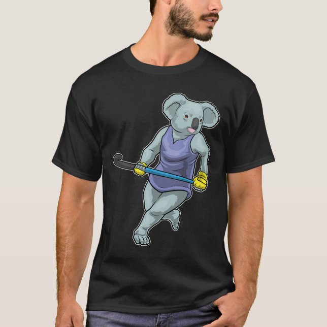 Koala Hockey Hockey stick T Shirt (Framsida)