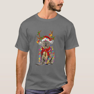 Koala Hund Gorgous Reindeer jul Ljus Träd T Shirt