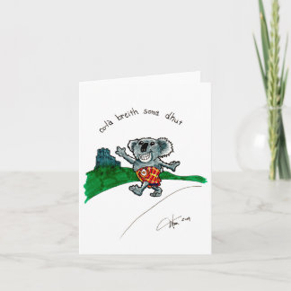 Koala i ett kilt födelsedagskort kort