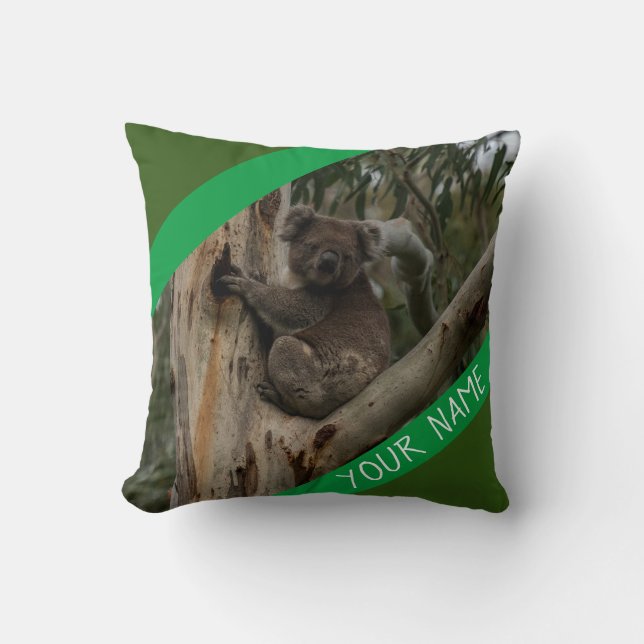 Koala I Ett Träd Australien Kastkudde Kudde (Framsida)