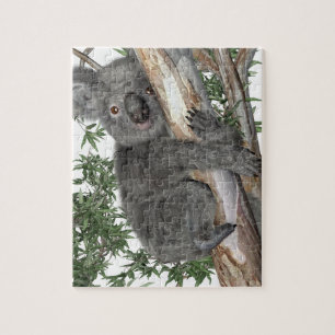 Koala i ett träd pussel