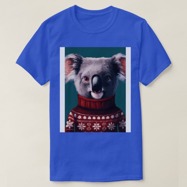 Koala i julpullover 1 t shirt (Design framsida)
