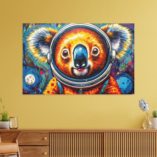 KOALA I RYMDEN-5 CANVASTRYCK (Insitu (Vardagsrum))