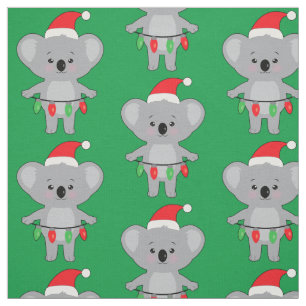 Koala i Santa Hat och Decoration vid jul Tyg