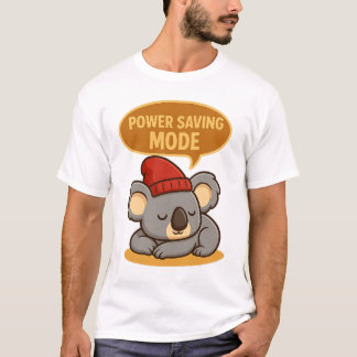 Koala i strömsparläge – rolig avkopplad djur  t shirt