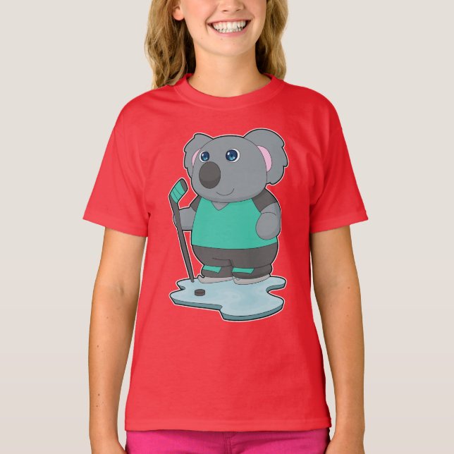 Koala Ice hockey Ice hockey-klubba T Shirt (Framsida)