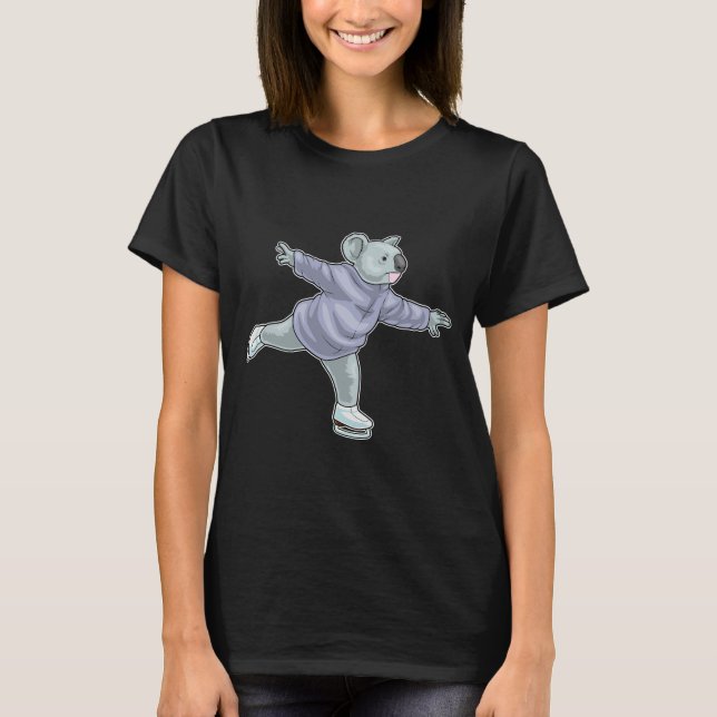 Koala Ice-skridskor T Shirt (Framsida)