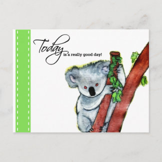 Koala - "Idag är en verkligen bra dag!" Vykort