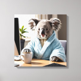 Koala in a Robe Canvastryck