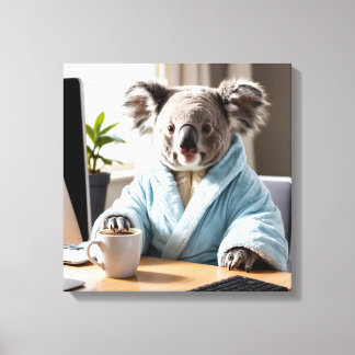 Koala in a Robe Canvastryck