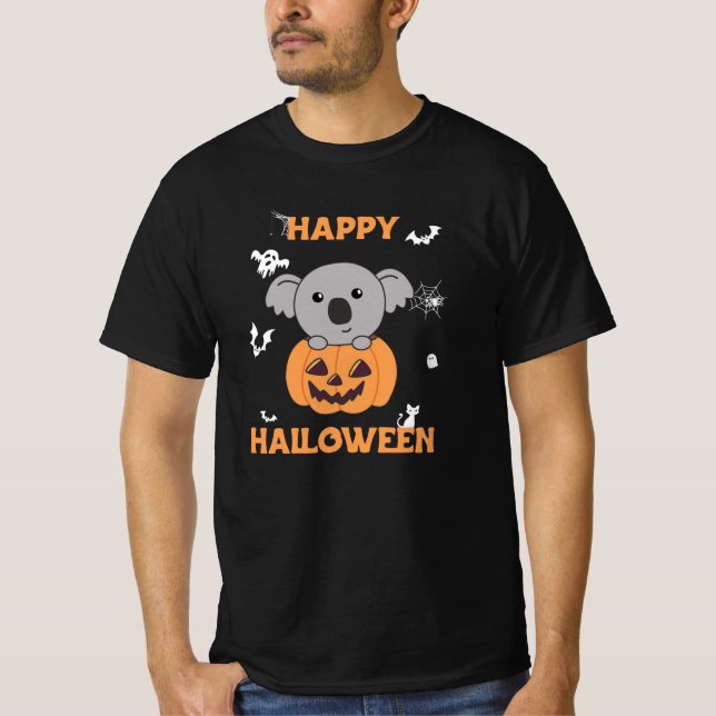 Koala in Pumpkin Sweet Koalas Happy halloween T Shirt (Framsida)