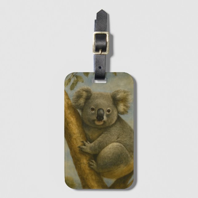 Koala in Quiet Light Bagagebricka (Framsida vertikal)