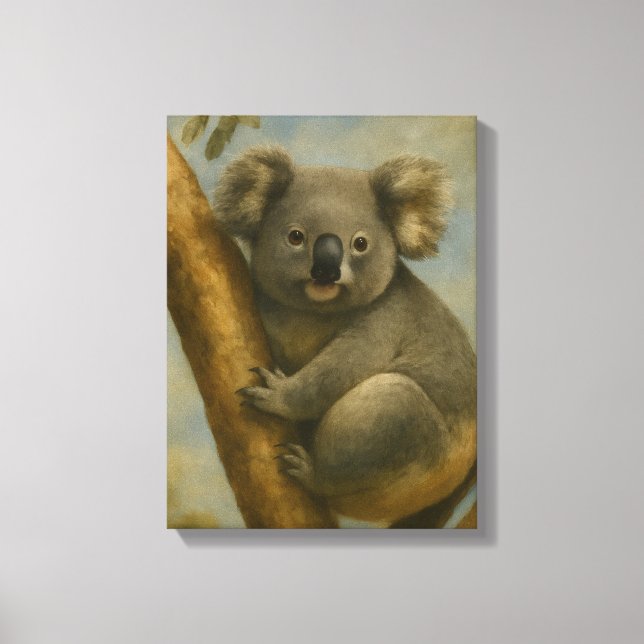 Koala in Quiet Light Canvastryck (Framsida)