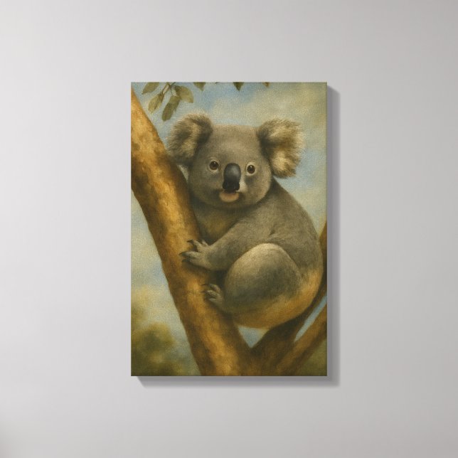 Koala in Quiet Light Canvastryck (Framsida)