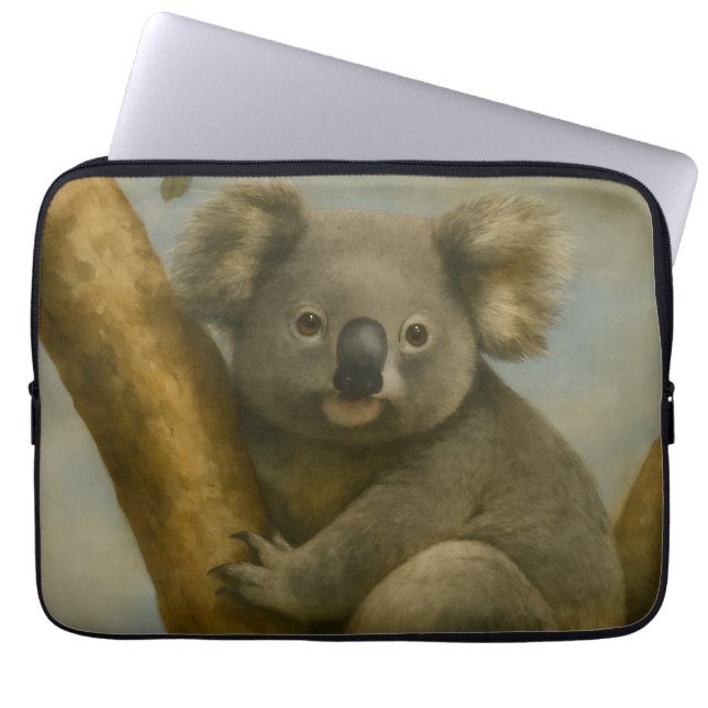 Koala in Quiet Light Laptop Fodral (Framsidan)