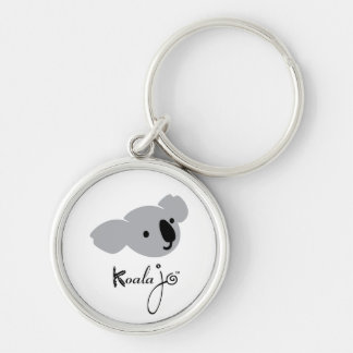 Koala Jo Keychain Rund Silverfärgad Nyckelring